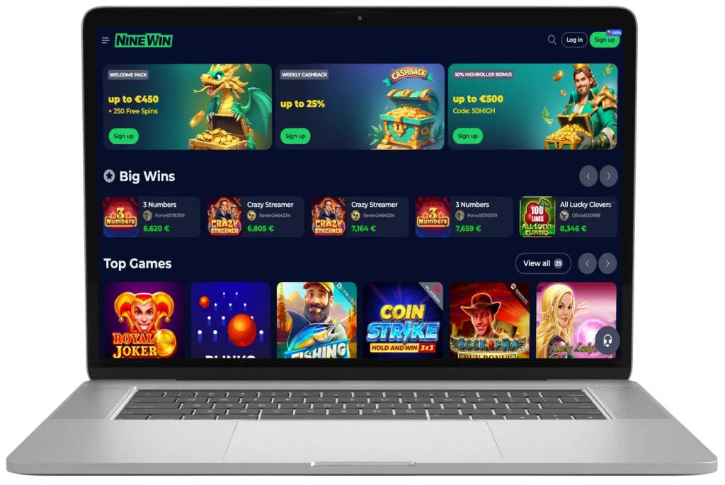 NineWin Main Page