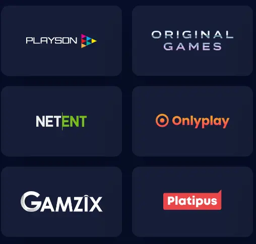 Providers at Nine Win Casino